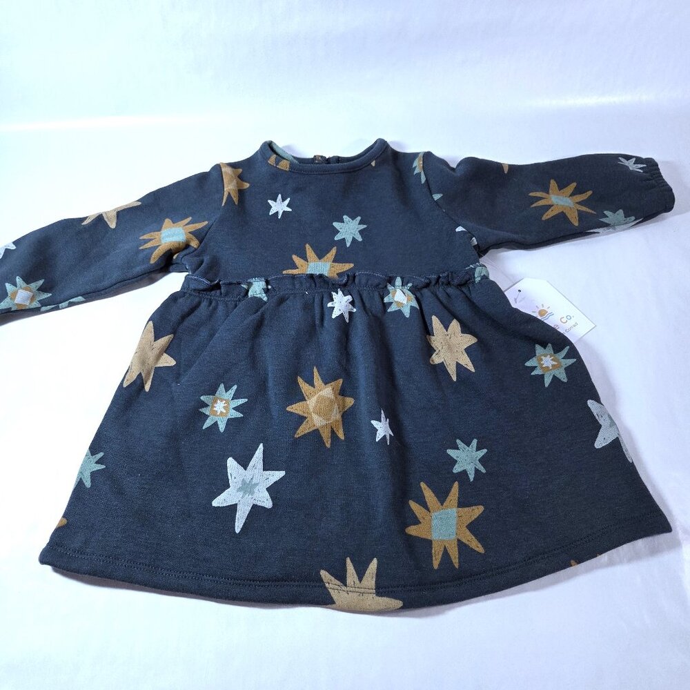 NWT Little Co. Lauren Conrad Knit Sweatshirt Dress with Stars Size 12m